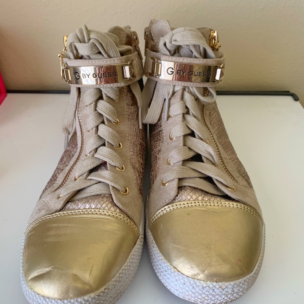 Gold sneakers